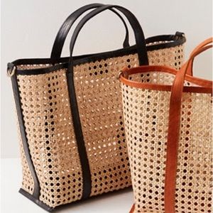 Free People Cipta Rattan Tote- Natural